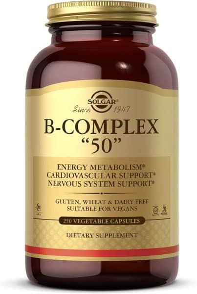Vitamin B Complex 50 High Potency Vegetable Capsules