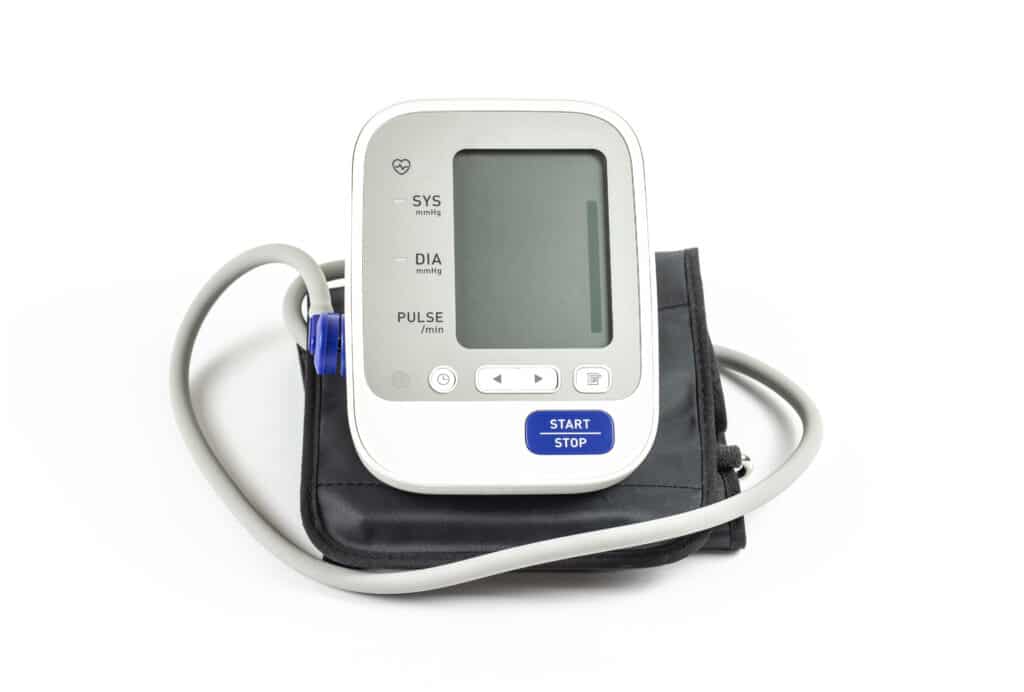 digital automatic blood pressure monitor white